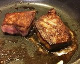 ガーリックバターソースの牛ステーキ丼作り方4写真