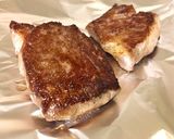 ガーリックバターソースの牛ステーキ丼作り方5写真