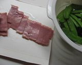 ❤絹さやとベーコンのマヨ✿ぺペロン❤作り方1写真