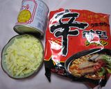 コーンチーズ辛ラーメン作り方1写真