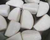 ぷりっぷり蒟蒻とカブ豚肉の煮物作り方2写真