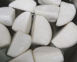 ぷりっぷり蒟蒻とカブ豚肉の煮物作り方2写真