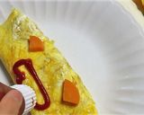 野菜でお絵かき、ハロウインオムレツよ～作り方3写真