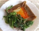 半熟卵とベビーリーフのガレット作り方5写真