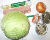 ツナ缶のロールキャベツ♪簡単コンソメ作り方1写真