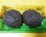 おはぎのチーズ乗せ焼き作り方1写真