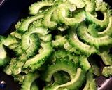 朝採りゴーヤーと木綿豆腐のシンプル油炒め作り方4写真