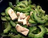 朝採りゴーヤーと木綿豆腐のシンプル油炒め作り方5写真