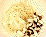 辛ラーメンde和風きのこガレット作り方1写真