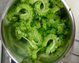 さっぱり～☆ゴーヤとさきいかの酢の物作り方1写真