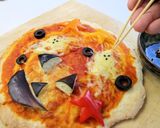 おばけ大集合のハロウィンピザ作り方8写真