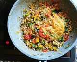カボチャ入り 春雨とピーマンのひき肉炒め作り方6写真