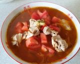 辛~いチーズチキントマトラーメン作り方4写真