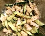 インゲンとサラダチキンの胡麻マヨ和え作り方2写真
