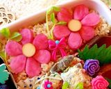 スパニッシュオムレツ風 秋桜 玄米弁当作り方3写真
