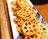 揚げ蓮根のメープルマスタード風味作り方5写真