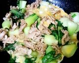 チンゲン菜と豚肉のオイスターソース炒め♥作り方8写真