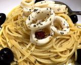 マイカとブラックオリーブのパスタ作り方6写真