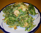 香りよし❤菊菜とエビのかきあげ作り方4写真