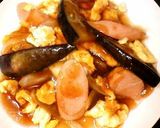 おさかなソーセージと茄子卵のあんかけ作り方5写真