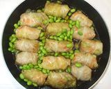 和風ロールキャベツ♪簡単枝豆入り作り方13写真