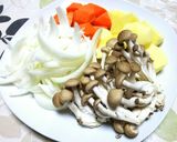 カレー風味♡柔らかミートボールシチュー作り方1写真