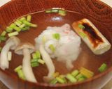 簡単！しめじと焼きネギのお吸い物作り方6写真