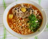 たっぷり秋の辛ラーメン作り方8写真