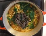 牛肉と小松菜で元気になる 辛ラーメン作り方3写真