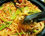 土鍋で!あつあつチキントマトスープパスタ作り方11写真