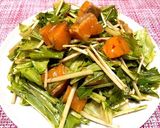 居酒屋風サーモンと水菜のピリ辛サラダ作り方5写真