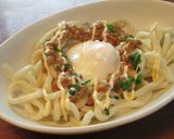 レンジで簡単！温玉納豆マヨぶっかけうどん作り方3写真