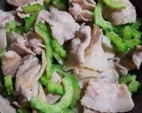 ゴーヤと豚バラ肉のあまみそ炒め大葉風味作り方4写真