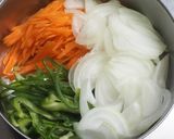 簡単♪野菜たっぷり豚生姜焼き。作り方2写真