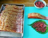 とろんちょチーズ大葉梅秋鮭フライ作り方1写真