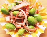 お弁当に混ぜるだけ☆ゴマドレ枝豆カニカマ作り方3写真