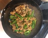 超簡単！豚こまピーマン豆板醤炒め作り方5写真
