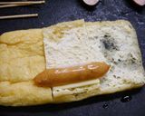 簡単！シャウエッセン油揚げマキマキ作り方1写真