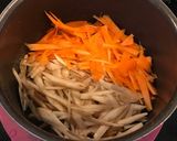 きんぴらに豚肉投入！きんぴら肉ごぼう♪作り方6写真