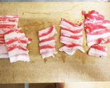 青菜と豚肉とたまごの三色炒め★作り方1写真