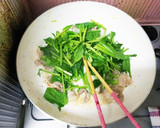 青菜と豚肉とたまごの三色炒め★作り方7写真