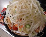 蒸し鍋からの締めに辛ラーメン作り方2写真