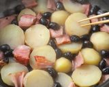 煎り黒豆とじゃがいものオムレツ作り方4写真