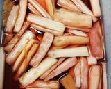 伝統野菜！加賀野菜「赤ずいき」甘酢漬け作り方7写真