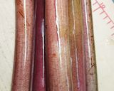 伝統野菜！加賀野菜「赤ずいき」甘酢漬け作り方1写真