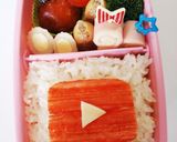 簡単！YouTube再生ボタン♡キャラ弁作り方3写真