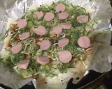 青ネギたっぷり餅リメイクピザ☆フライパン作り方3写真