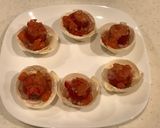 ミニトマト肉詰めチーズ焼、餃子の皮カップ作り方11写真