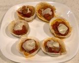 ミニトマト肉詰めチーズ焼、餃子の皮カップ作り方14写真