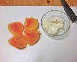 柿とクリームチーズのウェーブトースト作り方1写真